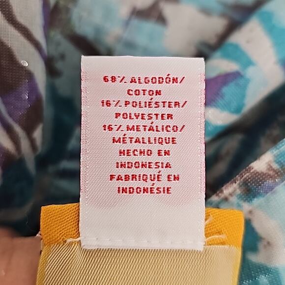 Ruby Rd Womens Button Front Cotton Poly Long Sleeve Jacket Top Multi Size 12 - Picture 10 of 10